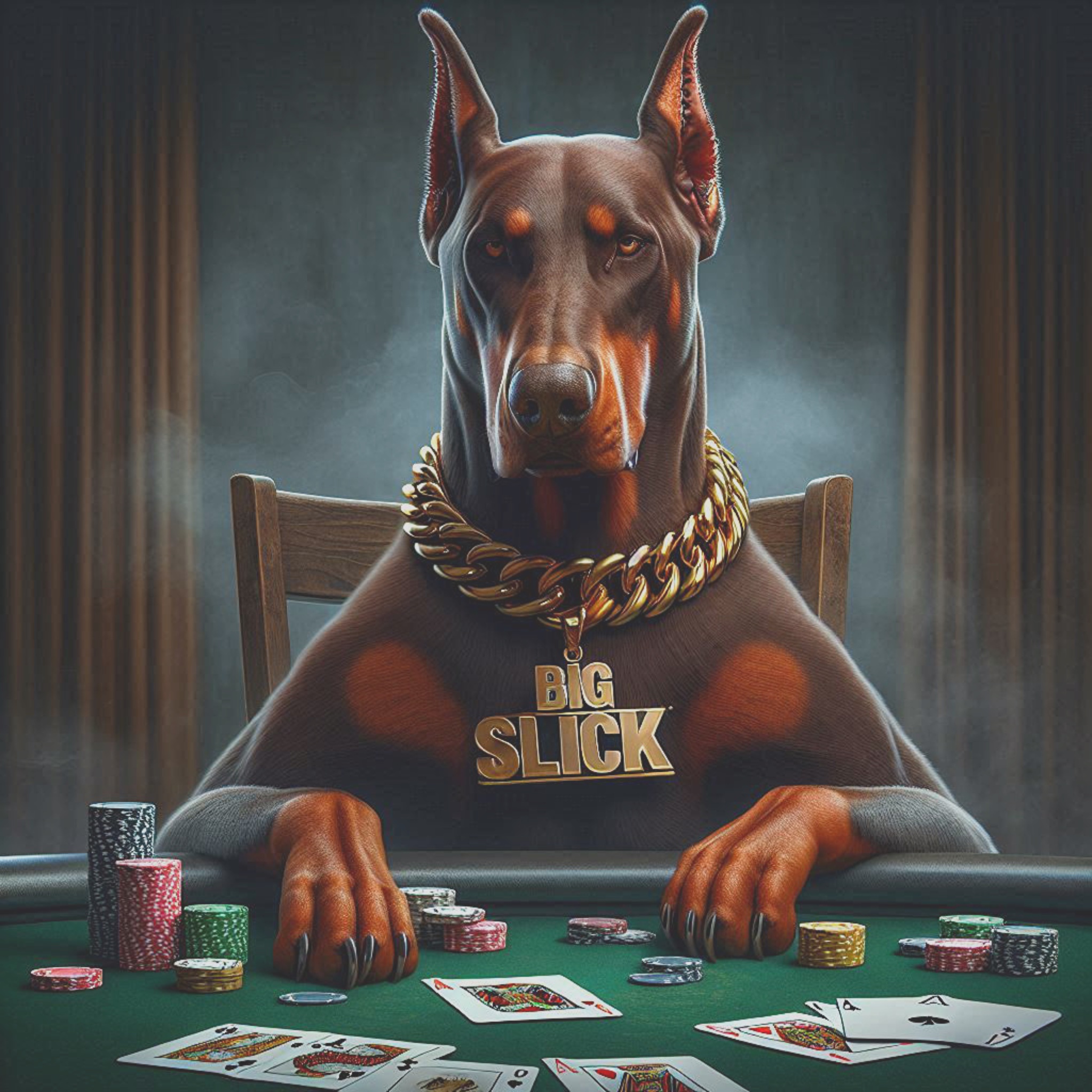 SLICK Coin: Meet BIG SLICK the Poker Dog in a new MEME Coin world!